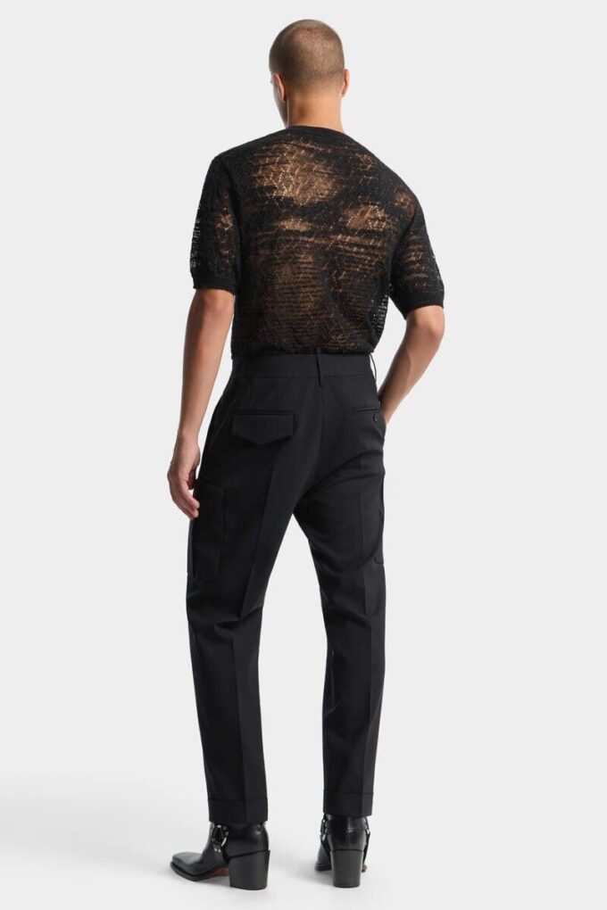 Tropical Wool Straight Cargo Pant