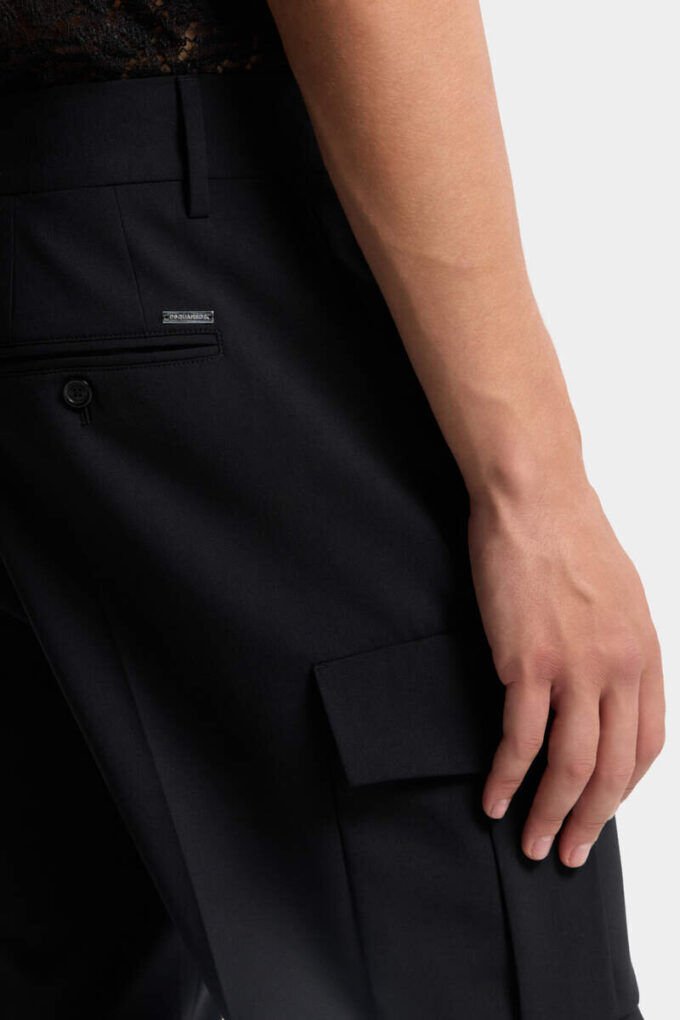 Tropical Wool Straight Cargo Pant