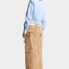 Utility Distressed Long Skirt