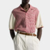 Virgin Wool Linen Pied De Poule Polo
