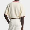 Virgin Wool Linen Pied De Poule Polo