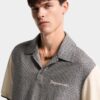 Virgin Wool Linen Pied De Poule Polo