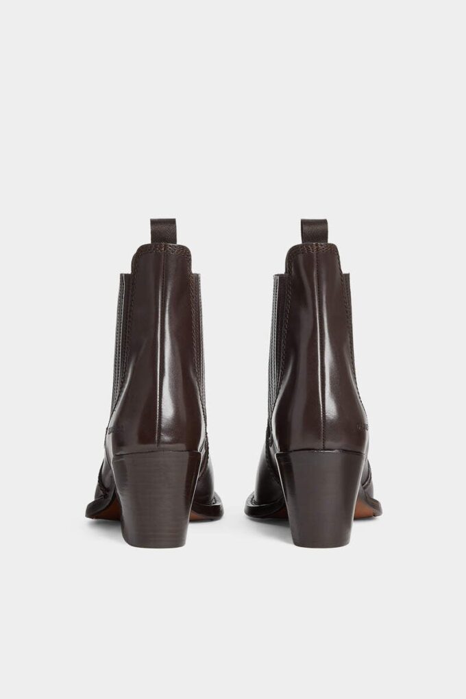 Western Dd Heeled Ankle Boots