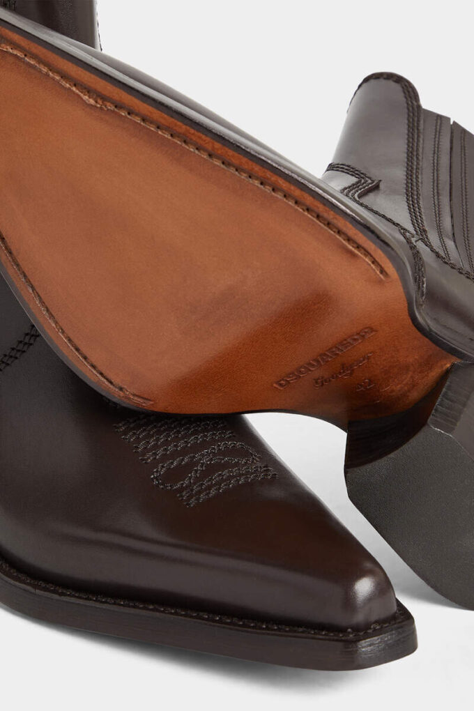 Western Dd Heeled Ankle Boots